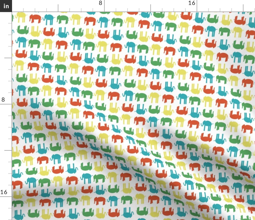 Bright colored elephants
