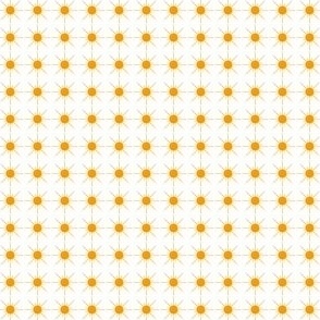 Single Sun - Marigold Orange on a White Unprinted Background