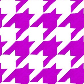 purple and white houndstooth