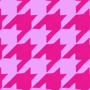 lilac and hot pink houndstooth