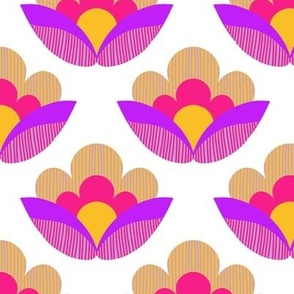 Striped floral in pink and purple
