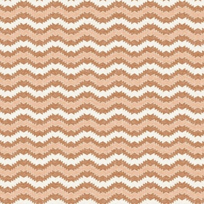 Mexican Wave - zigzag stripe in earthy palette with texture