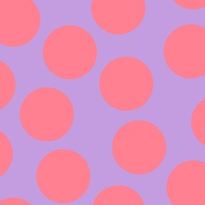 Jumbo large spots in lilac and light pink
