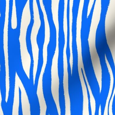 Zebra_Stripe_Abstract_-_Cobalt_Blue_And_Cream