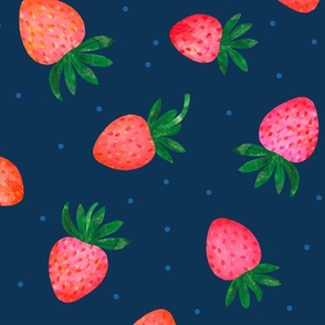 Strawberries, Navy (jumbo)