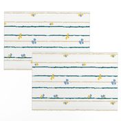 Retro Spring Flowers On Lines Summer Colors 10"