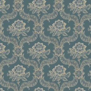French Blue Brocade