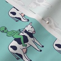 Alien Riding a Cow