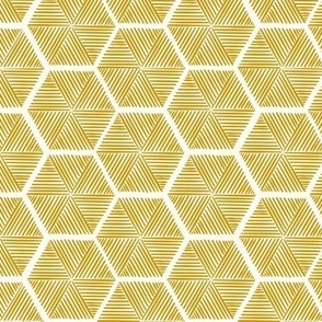 Honeycomb Stitched - Large - Gold