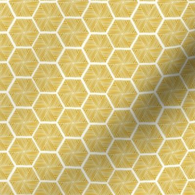 Honeycomb Stitched - Medium - Gold