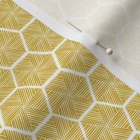 Honeycomb Stitched - Medium - Gold