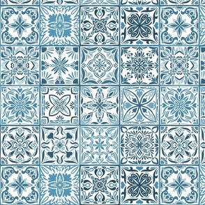 spanish tiles version 2 - blue - medium