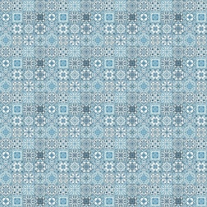 spanish tiles version 2 - blue - small