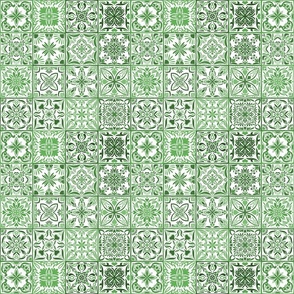 spanish tiles version 2 - green - medium small