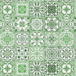 spanish tiles version 2 - green - medium