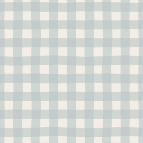 Wavy Gingham - ªBees and Lemons ) - Light  Blue