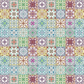 spanish tiles version 2 - colorful - medium small