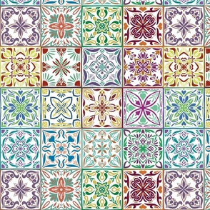 spanish tiles version 2 - colorful - medium