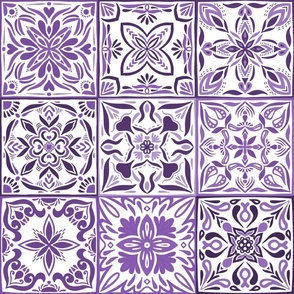 spanish tiles version 2 - purple - large
