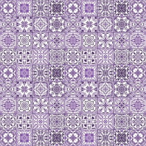 spanish tiles version 2 - purple - medium small