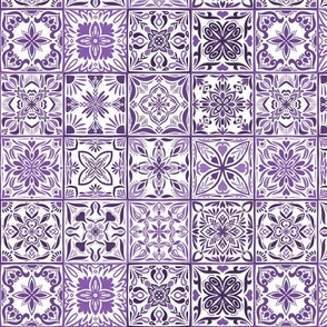 spanish tiles version 2 - purple - medium