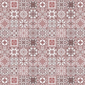 spanish tiles version  2 - red - medium small