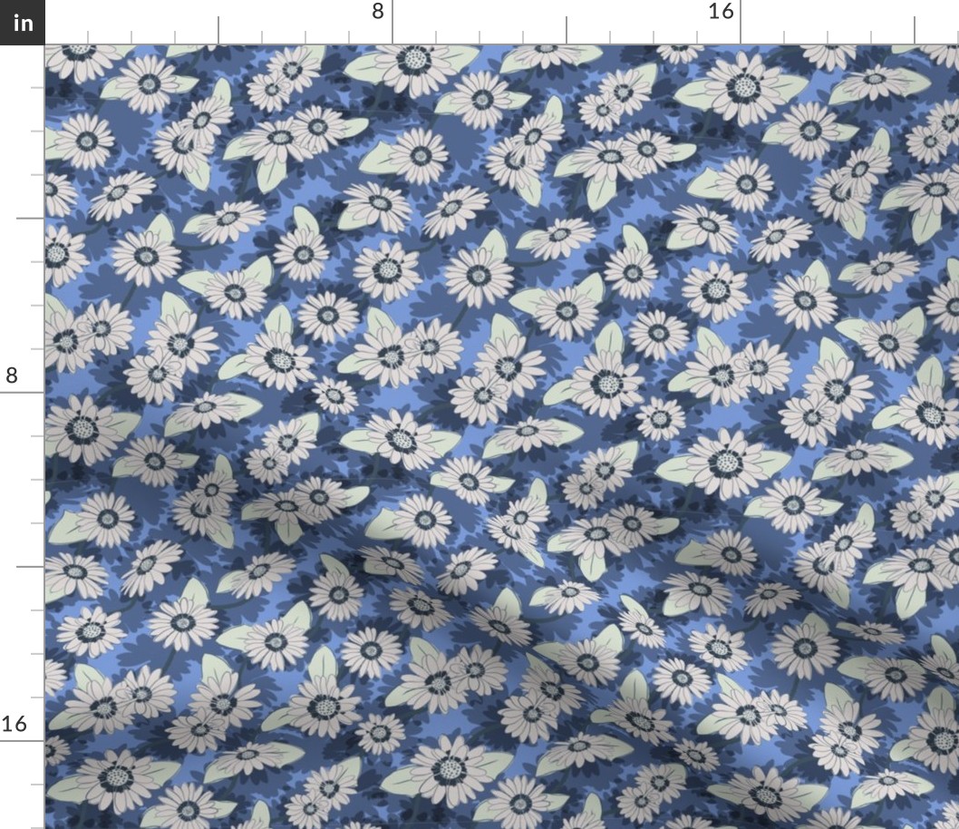 Pretty Blue Flower Pattern