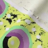MMNT2 - Lightbulb Moment in Lime Green and Purple - Large - 21 inch fabric repeat - 12 inch wallpaper repeat