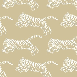 Tiger beige and white