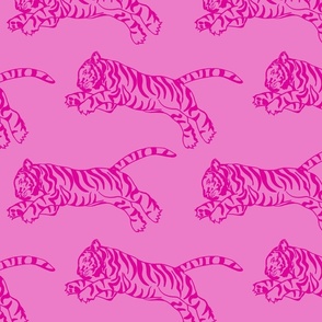 Tiger fuschia on pink