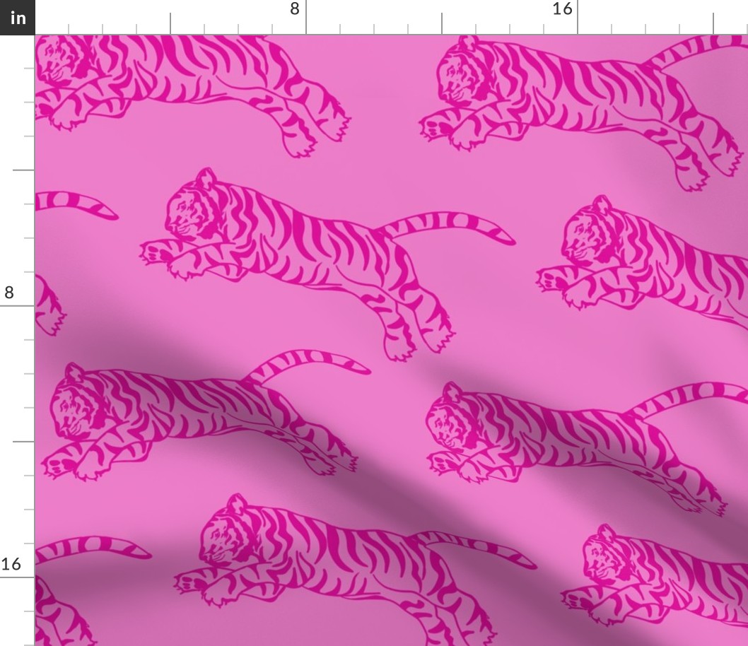 Tiger fuschia on pink