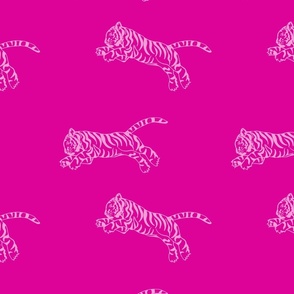Tiger pink on fuschia smaller profile