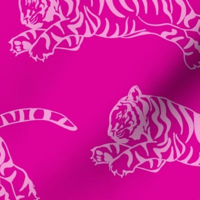 Tiger pink on fuschia