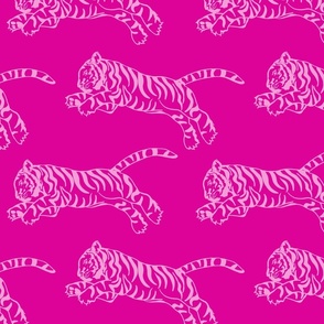 Tiger pink on fuschia
