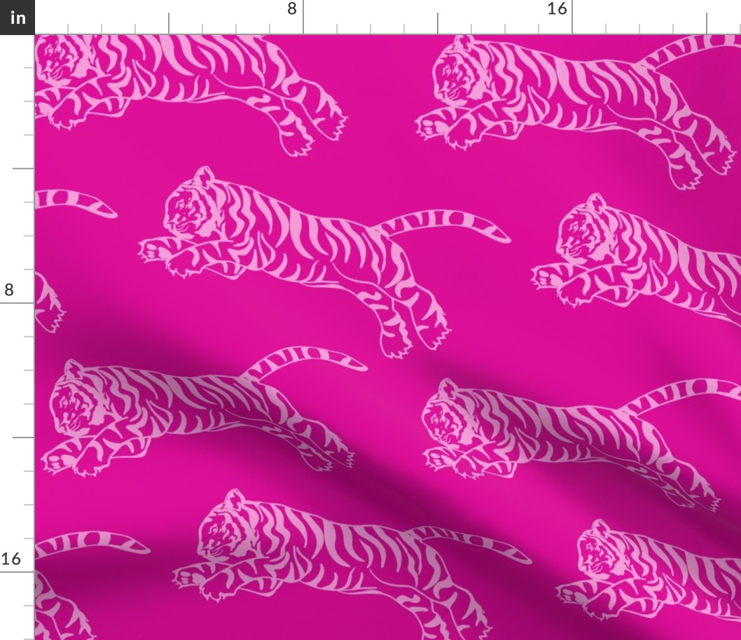Tiger pink on fuschia
