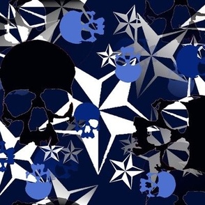 stars and skulls blue