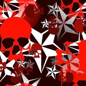 stars and skulls red