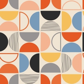 Bold Geometric | 1/2 Circles | L