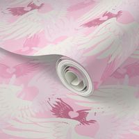 Heartwings II: Pink & Beige