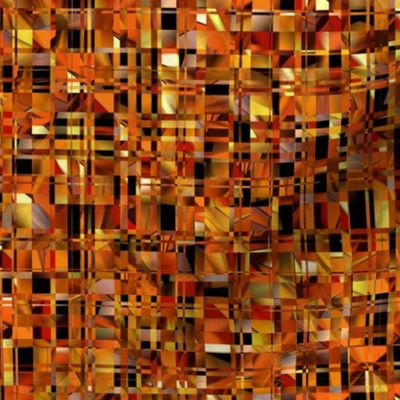 Jeweled Abstract Check - Citrine Crystals