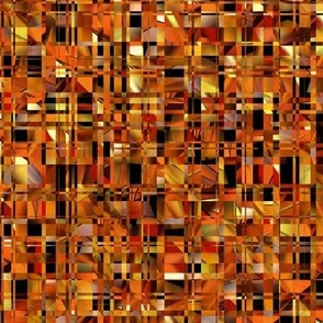 Jeweled Abstract Check - Citrine Crystals