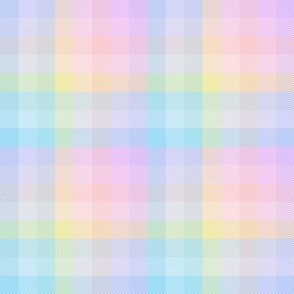 Rainbow gingham checks pastel rainbow colours Regular Scale by Jac Slade