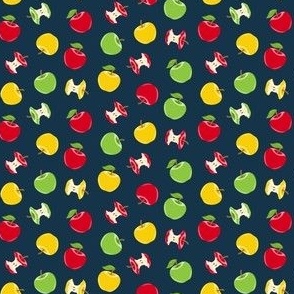 (micro scale) all the apples - apple picking - dark blue - LAD22