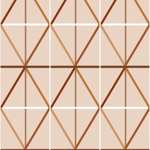 MEDIUM diamond cross check geo- caramel brown