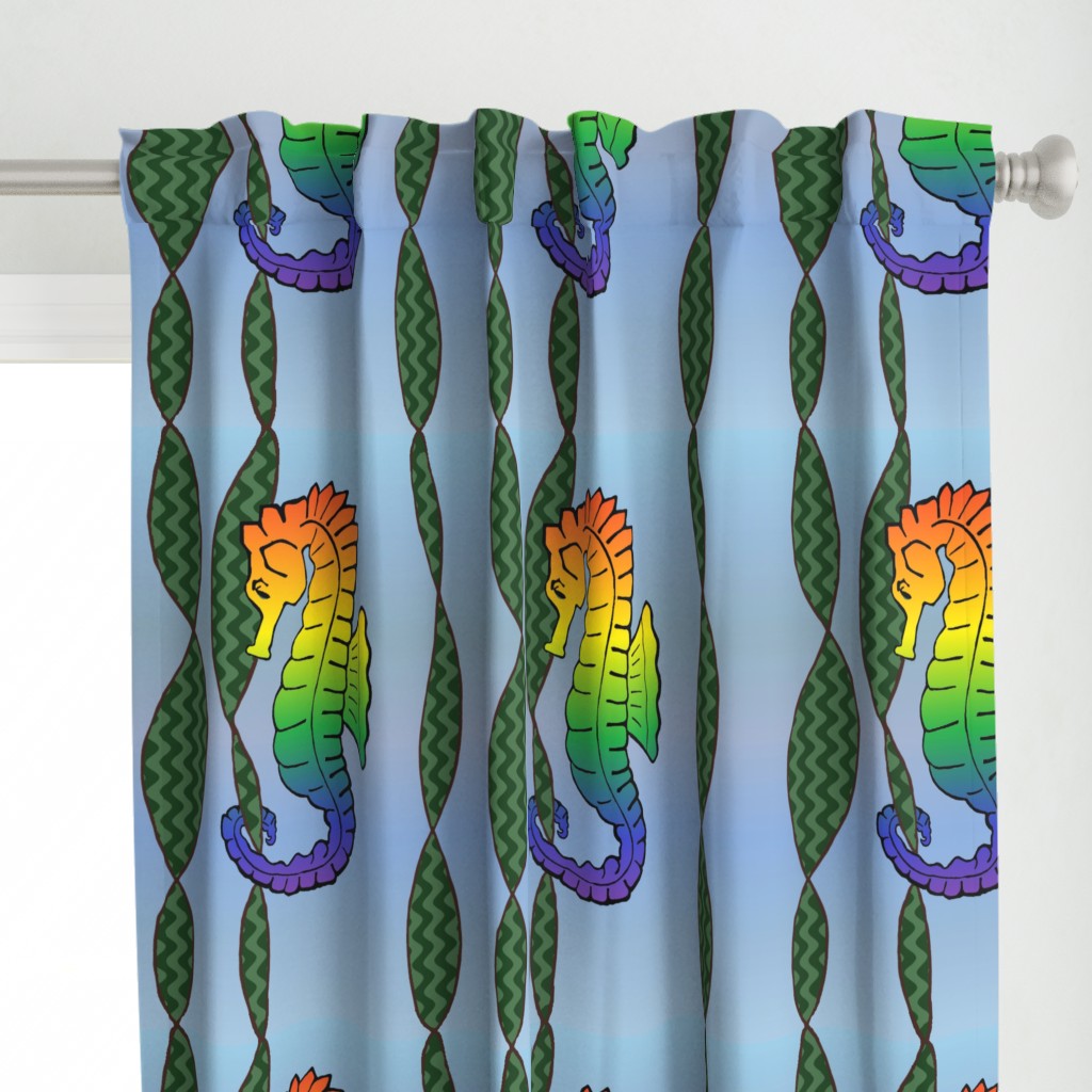 Seahorse Large - Bold Rainbow