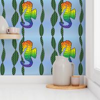 Seahorse Large - Bold Rainbow