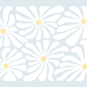 Retro Daisies - Light Blue