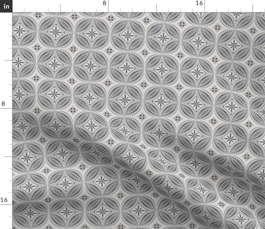 Moroccan Tiles (Gray)