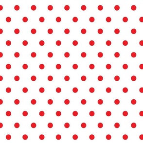 Red Polka Dots on White