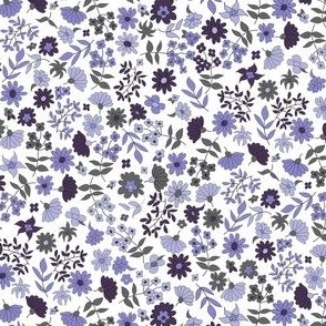 Flower Sketches Purple Colors
